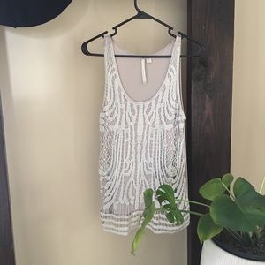 Silver Crochet top